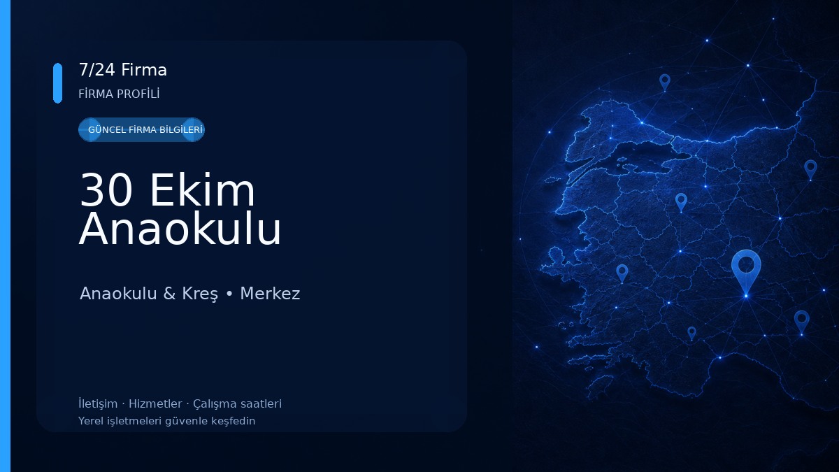 30 Ekim Anaokulu Anaokulu & Kreş