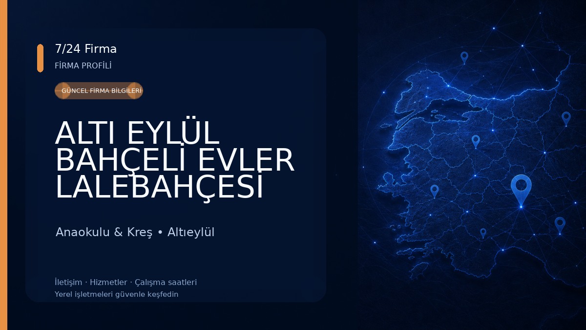 ALTI EYLÜL BAHÇELİ EVLER LALEBAHÇESİ ANAOKULU Anaokulu & Kreş