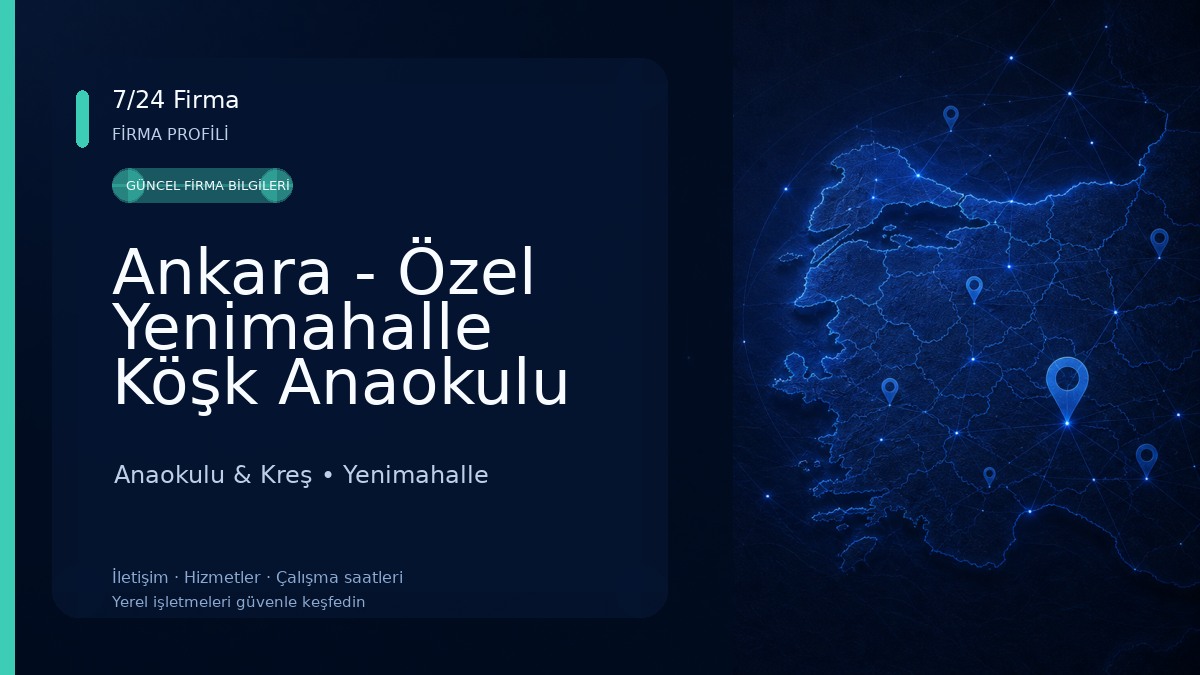 Ankara - Özel Yenimahalle Köşk Anaokulu Anaokulu & Kreş