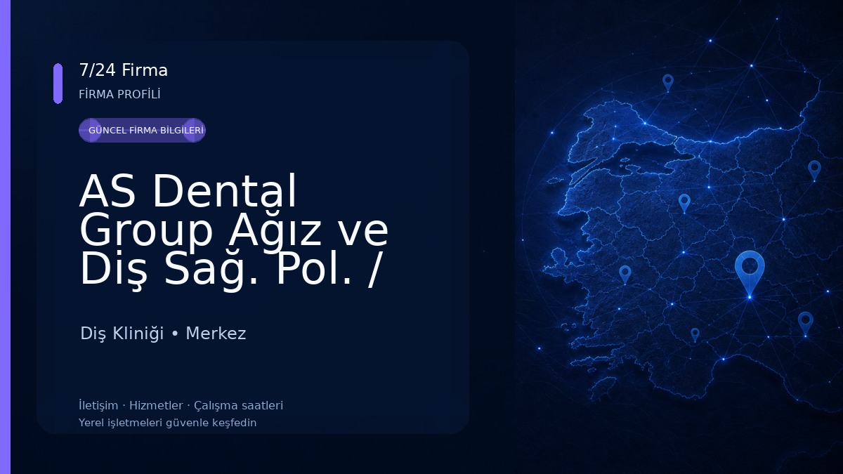 AS Dental Group Ağız ve Diş Sağ. Pol. / Aksaray Şubesi Diş Kliniği Polikliniği Diş Kliniği