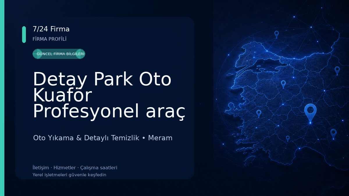 Detay Park Oto Kuaför Profesyonel araç temizleme merkezi Oto Yıkama & Detaylı Temizlik