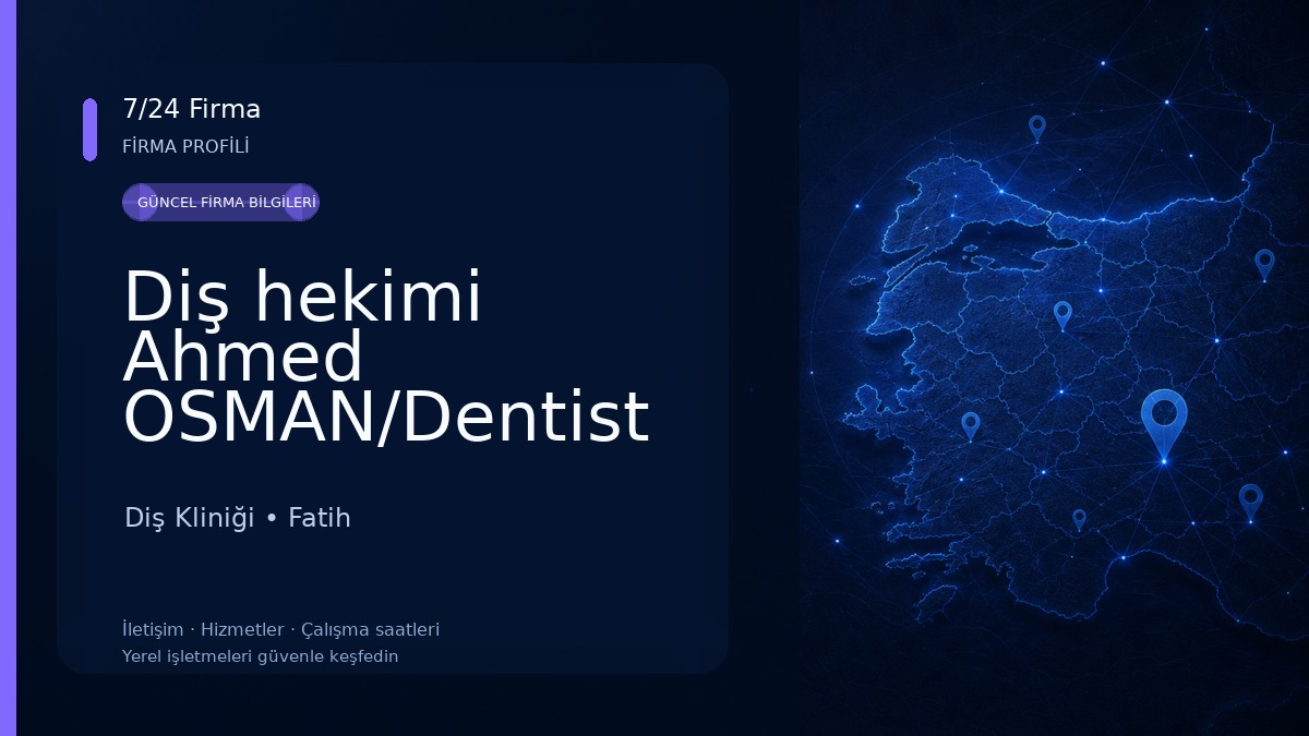 Diş hekimi Ahmed OSMAN/Dentist \طبيب الأسنان أحمد عثمان Diş Kliniği