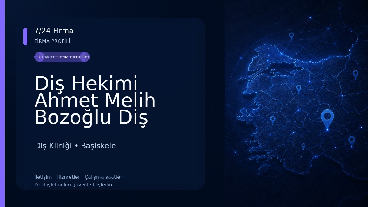 Diş Hekimi Ahmet Melih Bozoğlu Diş Kliniği Diş Kliniği