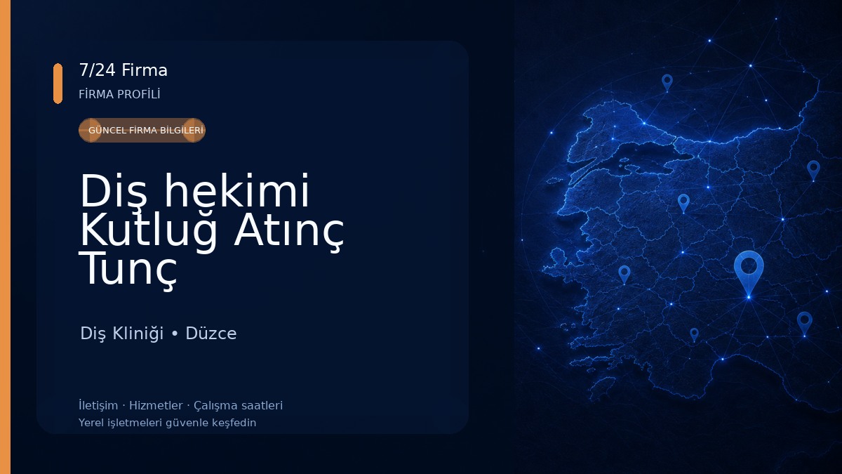 Diş hekimi Kutluğ Atınç Tunç Diş Kliniği