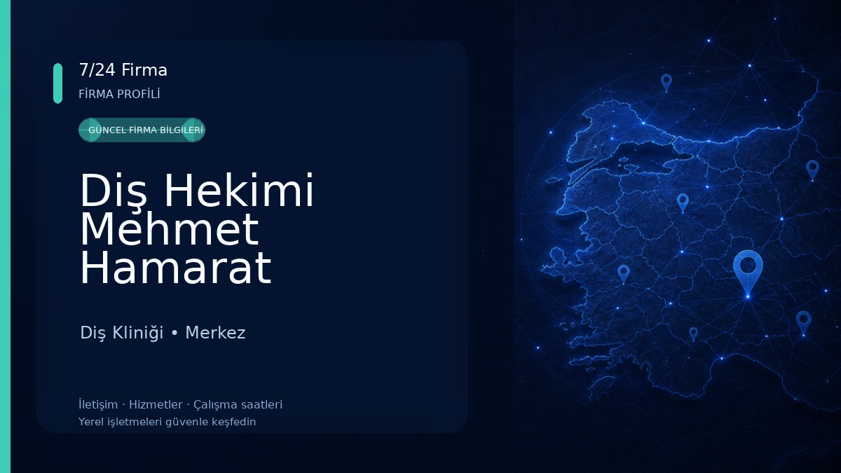 Diş Hekimi Mehmet Hamarat Diş Kliniği