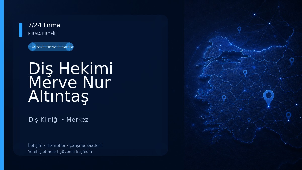 Diş Hekimi Merve Nur Altıntaş Diş Kliniği