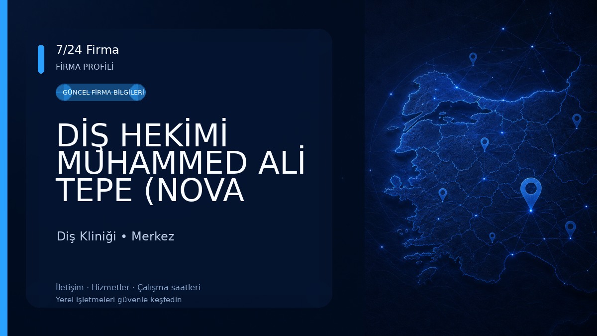DİŞ HEKİMİ MUHAMMED ALİ TEPE (NOVA DENT) Diş Kliniği