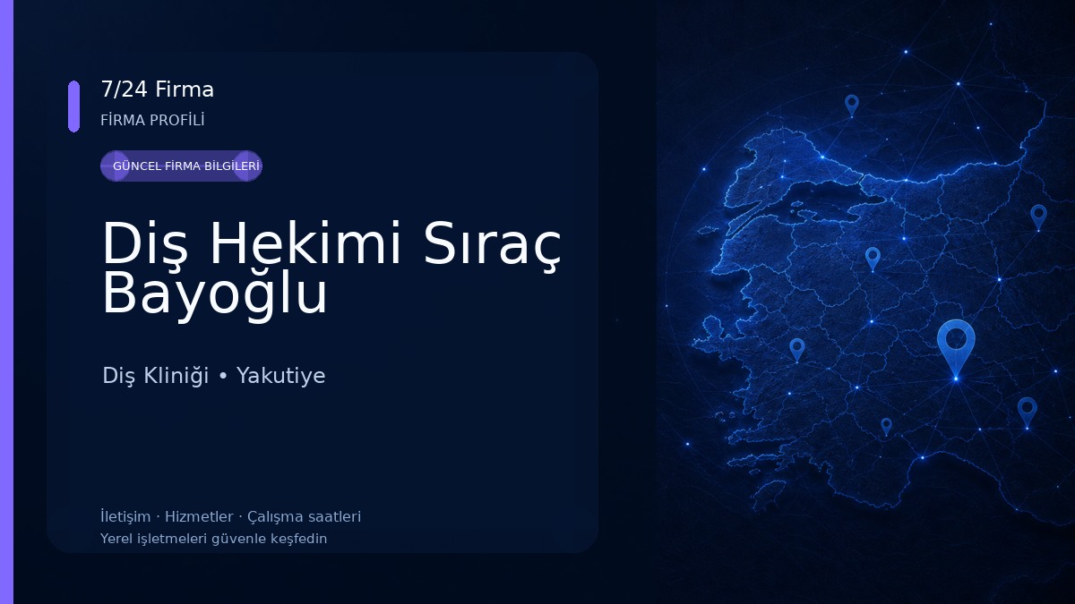 Diş Hekimi Sıraç Bayoğlu Diş Kliniği