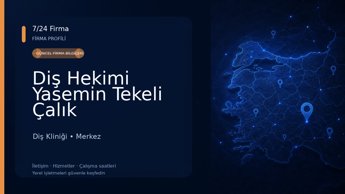 Diş Hekimi Yasemin Tekeli Çalık Diş Kliniği