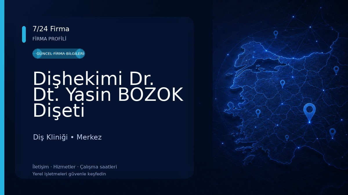 Dişhekimi Dr. Dt. Yasin BOZOK Dişeti Hastalıkları Uzmanı , Afyon Özel Ağız ve Diş Sağlığı Doktoru, Periodontoloji , İmplant Diş Kliniği