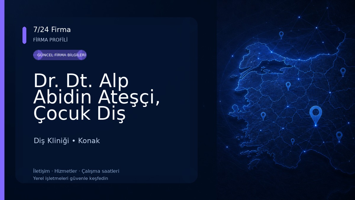 Dr. Dt. Alp Abidin Ateşçi, Çocuk Diş Hekimliği (Pedodonti) Diş Kliniği