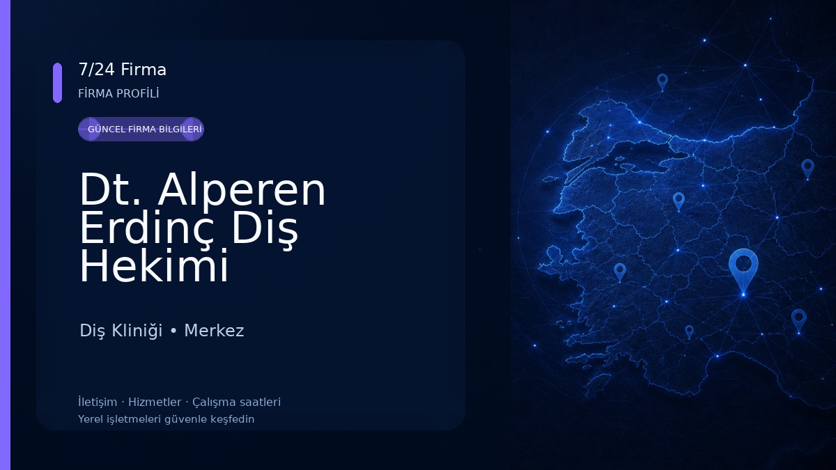 Dt. Alperen Erdinç Diş Hekimi Diş Kliniği