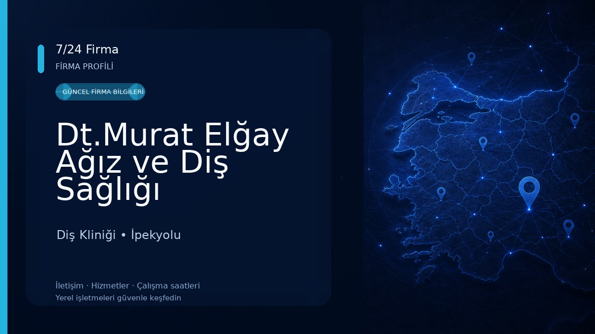 Dt.Murat Elğay Ağız ve Diş Sağlığı Muayenehanesi Diş Kliniği