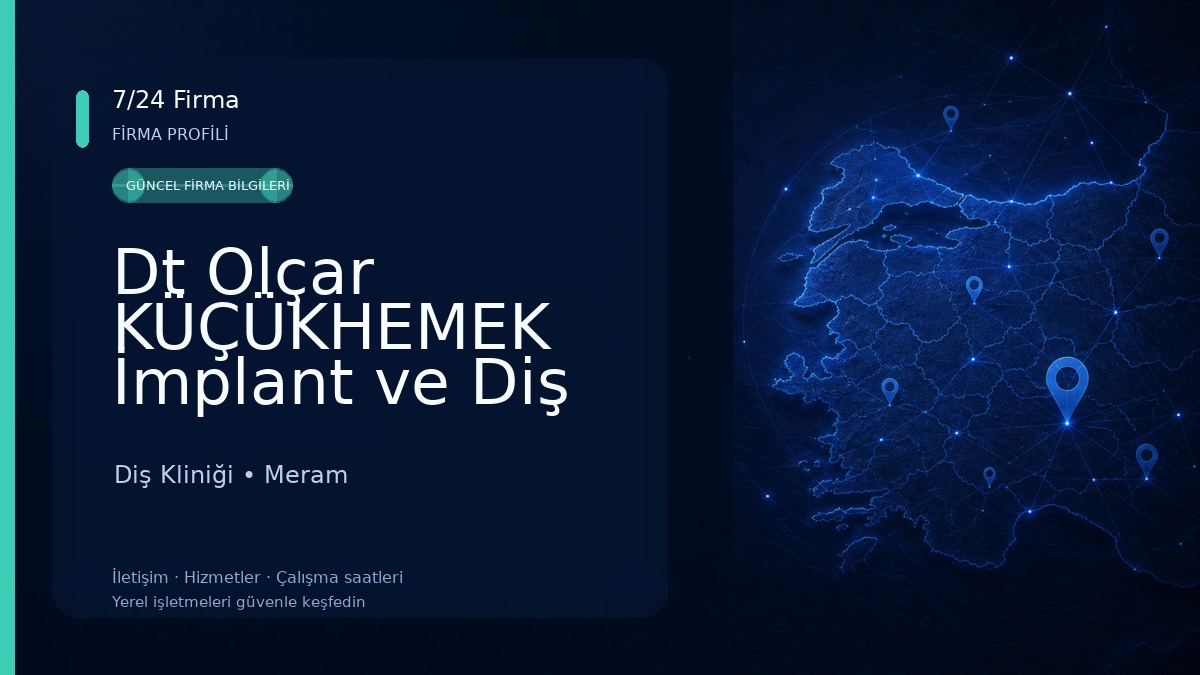 Dt Olçar KÜÇÜKHEMEK İmplant ve Diş Kliniği Diş Kliniği