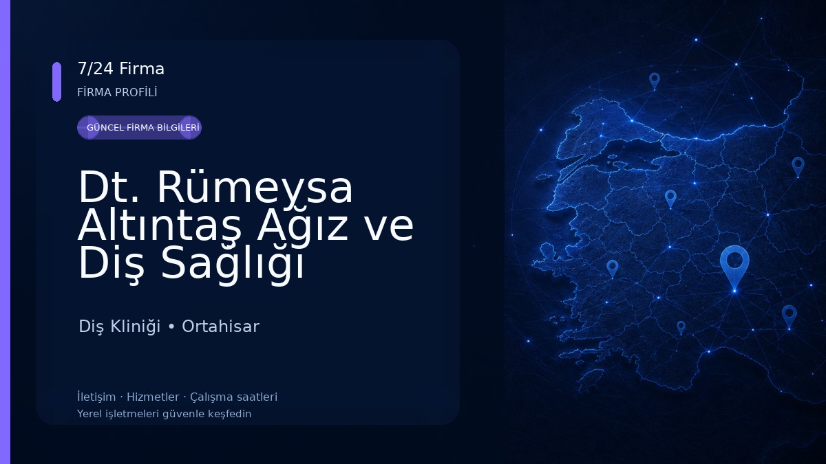Dt. Rümeysa Altıntaş Ağız ve Diş Sağlığı Kliniği Diş Kliniği