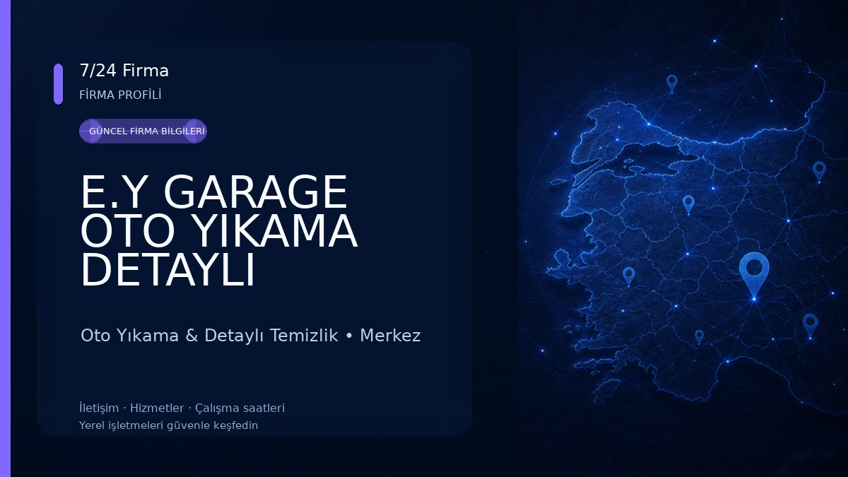 E.Y GARAGE OTO YIKAMA DETAYLI TEMİZLİK Oto Yıkama & Detaylı Temizlik