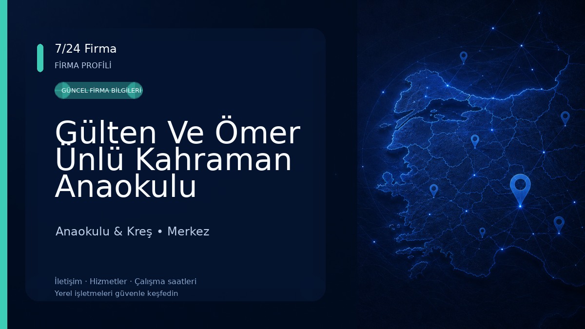 Gülten Ve Ömer Ünlü Kahraman Anaokulu Anaokulu & Kreş