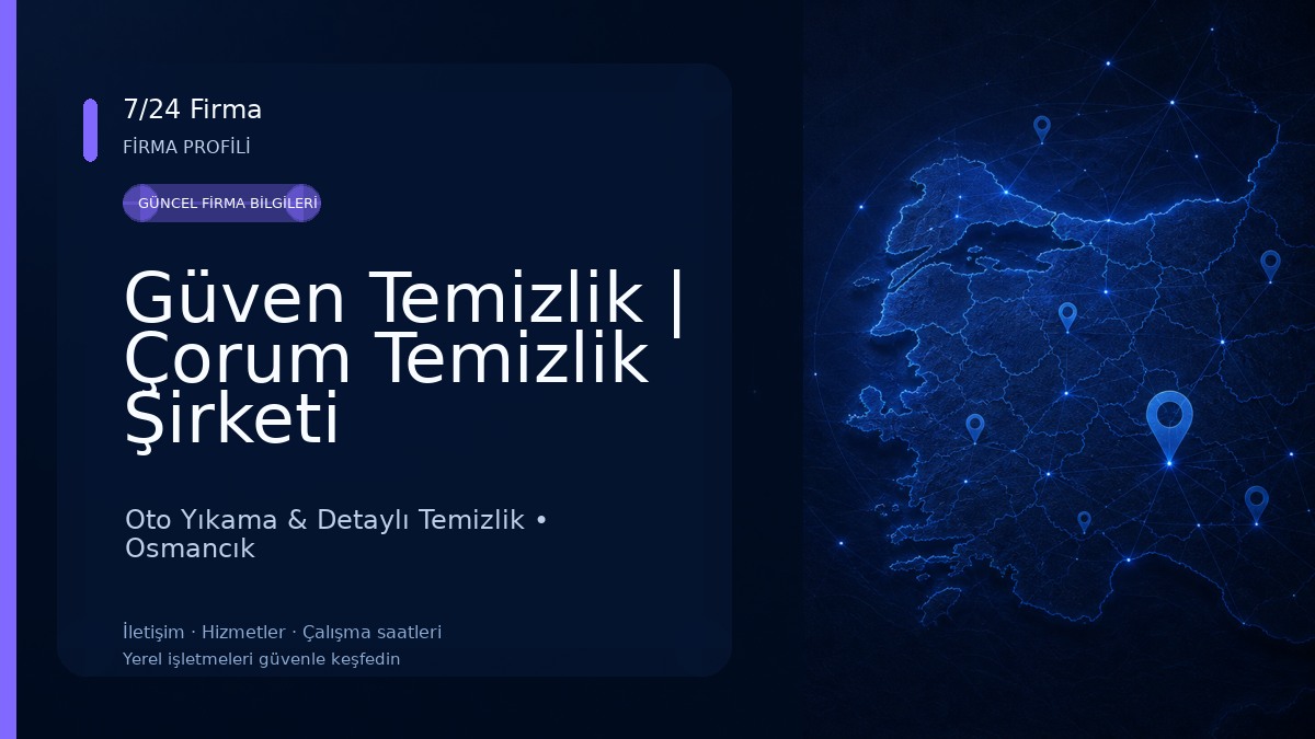 Güven Temizlik | Çorum Temizlik Şirketi 