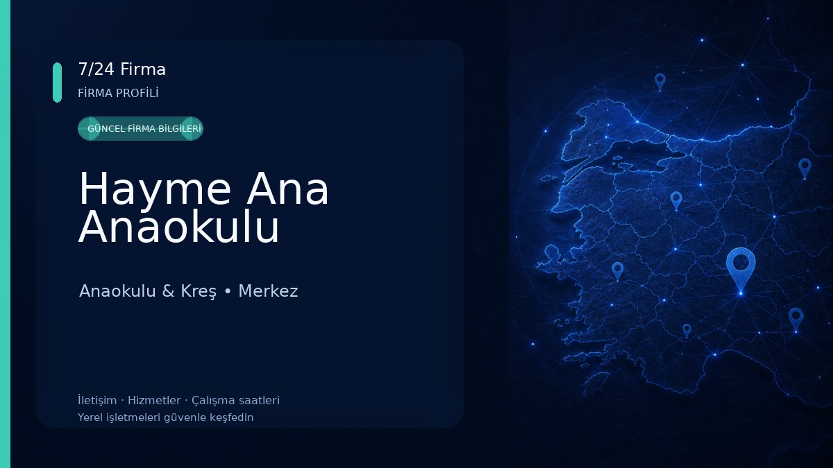 Hayme Ana Anaokulu Anaokulu & Kreş