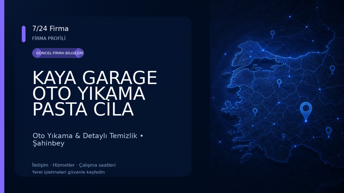 KAYA GARAGE OTO YIKAMA PASTA CİLA DETAYLI TEMİZLİK Oto Yıkama & Detaylı Temizlik