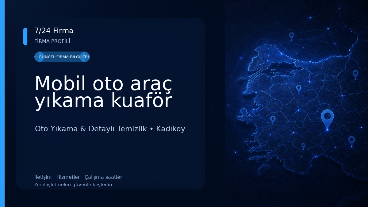 Mobil oto araç yıkama kuaför 