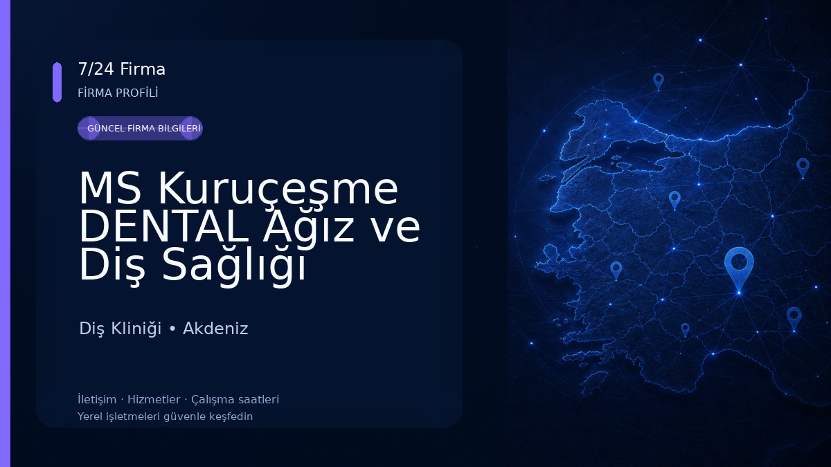MS Kuruçeşme DENTAL Ağız ve Diş Sağlığı Polikliniği Diş Kliniği