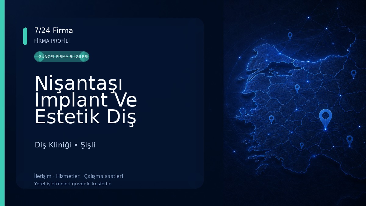 Nişantaşı İmplant Ve Estetik Diş Tedavi Merkezi Diş Kliniği