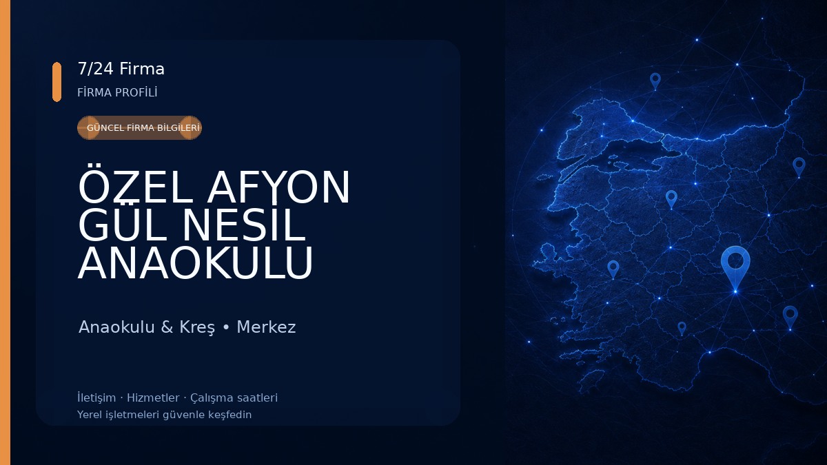 ÖZEL AFYON GÜL NESİL ANAOKULU Anaokulu & Kreş