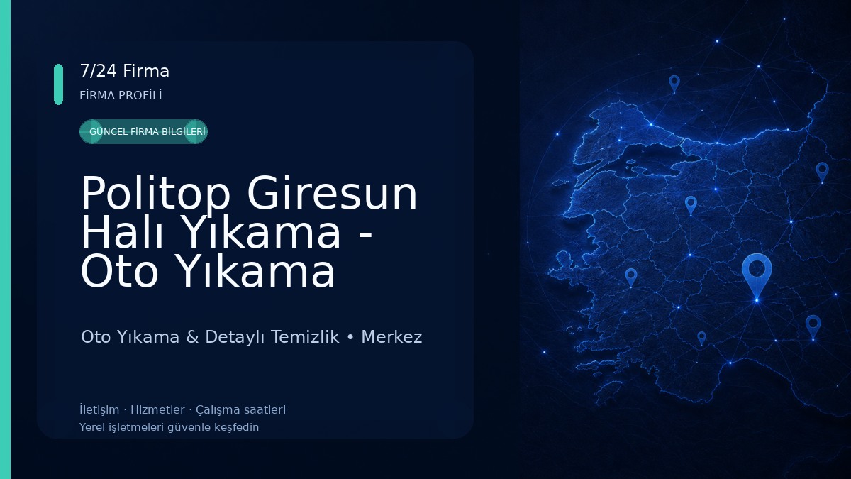 Politop Giresun Halı Yıkama - Oto Yıkama 