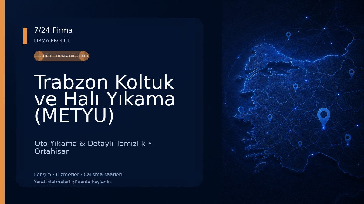 Trabzon Koltuk ve Halı Yıkama (METYU) Oto Yıkama & Detaylı Temizlik