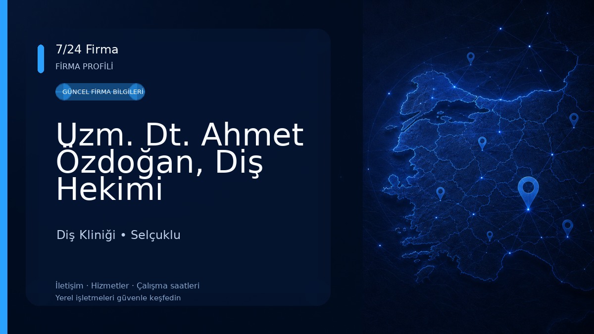 Uzm. Dt. Ahmet Özdoğan, Diş Hekimi