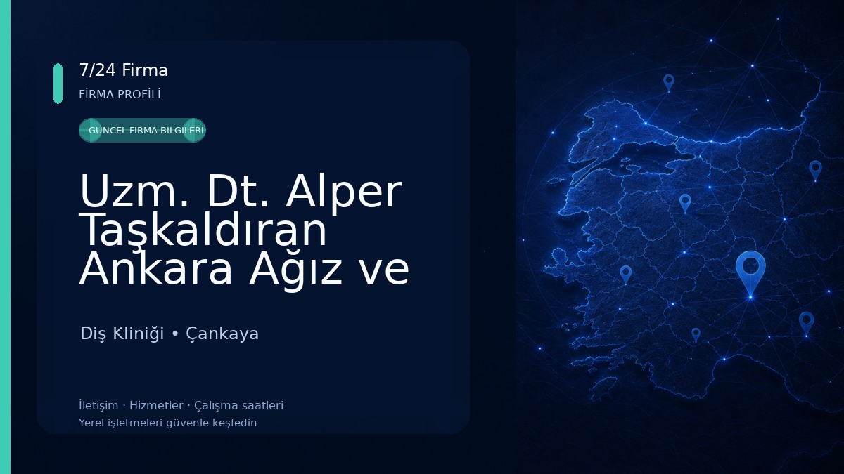 Uzm. Dt. Alper Taşkaldıran Ankara Ağız ve Çene Cerrahisi Uzmanı