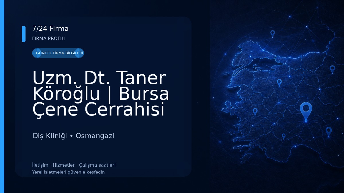 Uzm. Dt. Taner Köroğlu | Bursa Çene Cerrahisi ve İmplant Tedavisi Uzmanı | Diş Hekimi